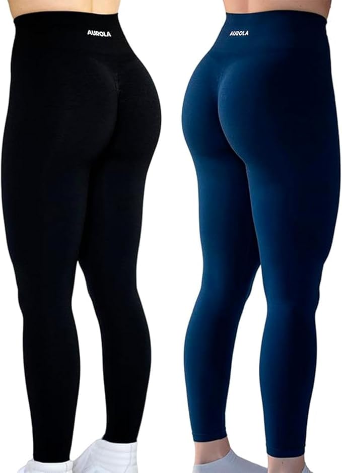 AUROLA Workout Leggings for Women Seamless Scrunch Tights Tummy Control Gym Fitness Girl Sport Active Yoga Pants