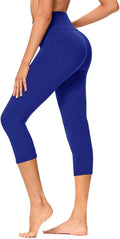 GAYHAY High Waisted Capri Leggings for Women - Soft Slim Yoga Pants for Running Cycling Workout