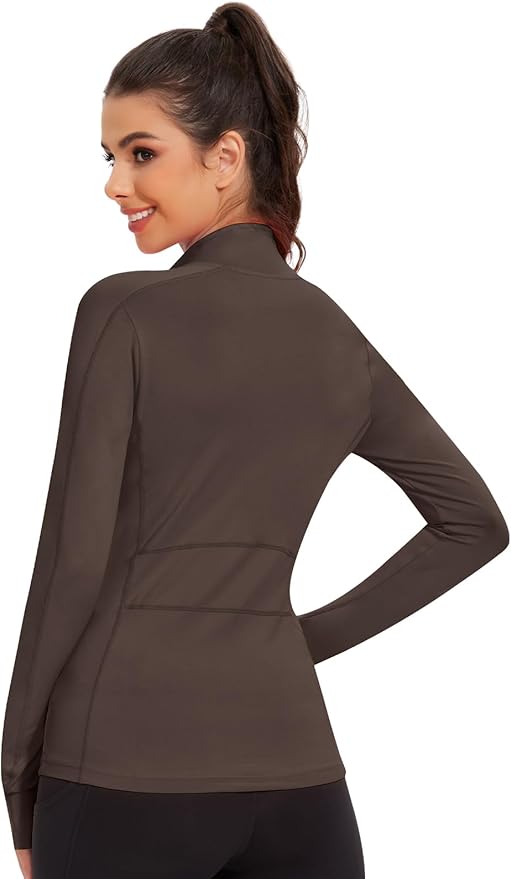 VUTRU Women's Workout Yoga Jacket Full Zip Running Athletic Track Jacket
