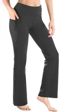 Yogipace Petite/Regular/Tall Women's Bootcut Yoga Pants with Side Pockets, Flare Leggings for Travel, Lounge & Everyday Wear