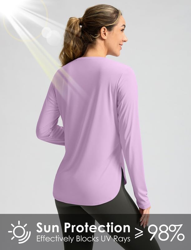 Women's Sun Shirts UPF 50+ Long Sleeve UV Protection Shirt Lightweight Quick Dry Workout Hiking Tops for Women