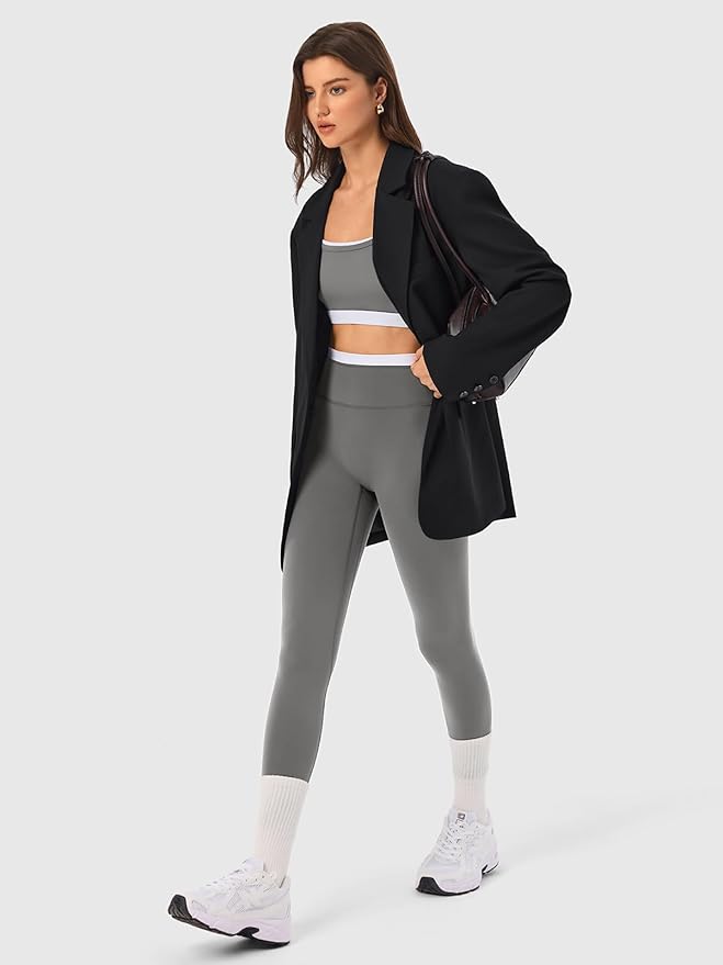 2 Pieces Workout Sets for Women,Seamless Yoga Leggings with Padded Sports Bras,Athletic Matching Outfits,Gym,Casual