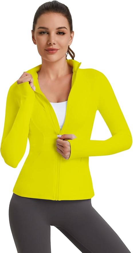 VUTRU Women's Workout Yoga Jacket Full Zip Running Athletic Track Jacket