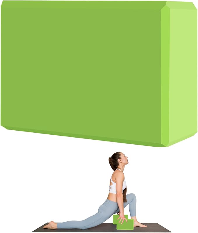 9"x6"x3" Yoga Blocks, Soft Non-Slip Surface Premium Foam Blocks, Supportive, Lightweight, Odor Resistant, Yoga Accessories for Pilates Meditation General Fitness Stretching Toning
