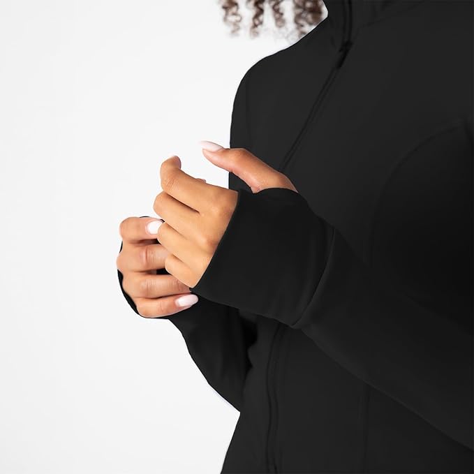 YITTY Active Women's Ultraluxe Full Zip Jacket, Athleisure, 4-Way-Stretch, Thumbholes
