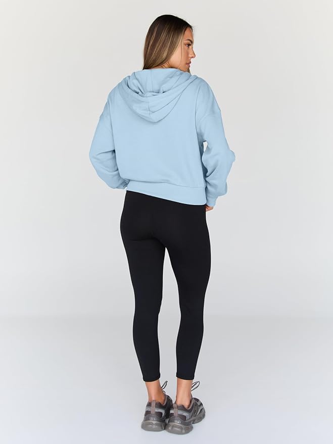 Trendy Queen Hoodies for Women Full Zip Up Cropped Sweatshirts Jackets Casual Comfy Gym Tops Fall Outfits Winter Clothes 2026