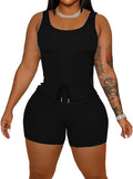 HBQ Women 2 Piece Outfits Sleeveless Tank Tops Biker Short Workout Jogger Sets Summer