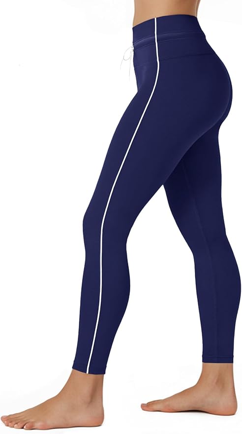 Aoysky Womens Buttery Soft High Waisted Drawstring Leggings 25'' Workout Running Gym Athletic Yoga Pants