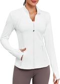 VUTRU Women Athletic Jacket Fitted Workout Running Zip Up Track Coat Layer with Thumb Holes Pockets for Yoga Gym Travel