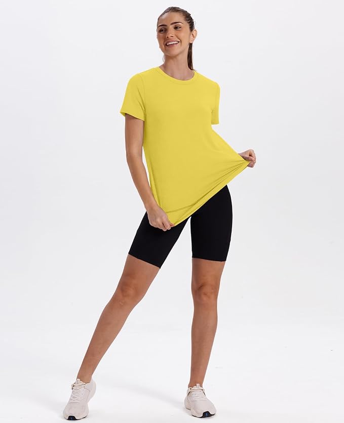 XIEERDUO Womens Workout Tops Short Sleeve Shirts Quick Dry Outfits for Hiking Running S-3XL