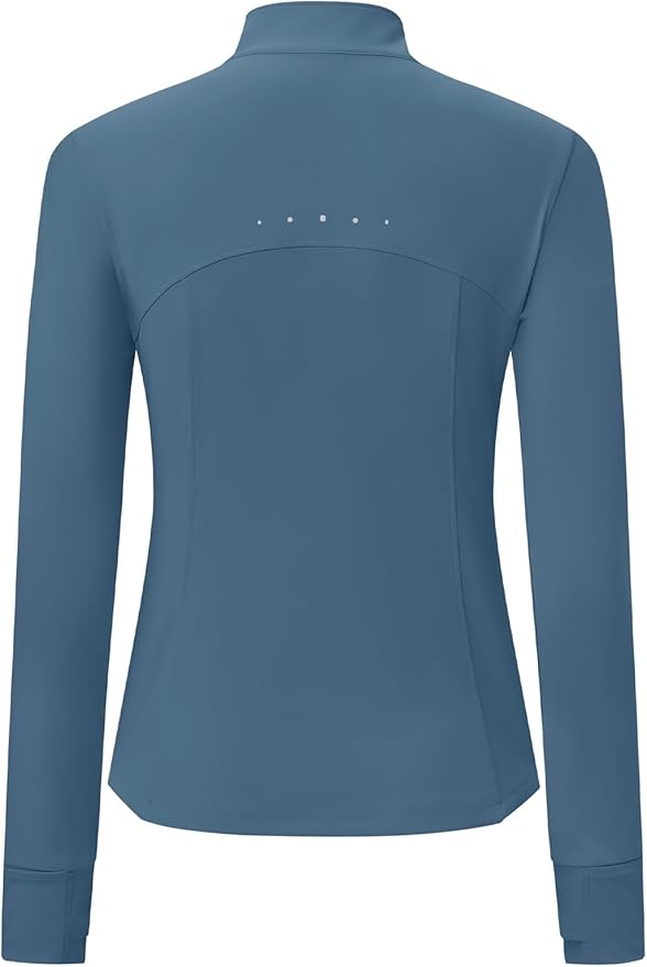 BGOWATU Women's Workout Athletic Jacket Full Zip Running Jackets Gym Yoga Track Tops with Pockets Thumb Hole