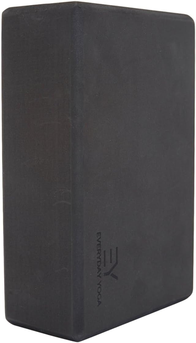 Everyday Yoga Premium Foam Block - Non-Slip High-Density Yoga Block for Balance, Stability & Stretching, EVA Foam Support, Multi Colors (Single Block)