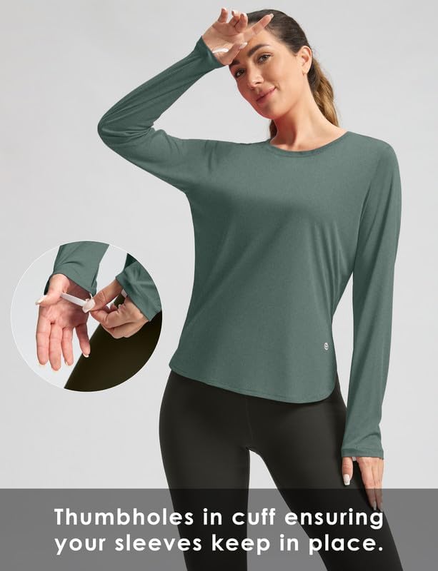 Women's Sun Shirts UPF 50+ Long Sleeve UV Protection Shirt Lightweight Quick Dry Workout Hiking Tops for Women