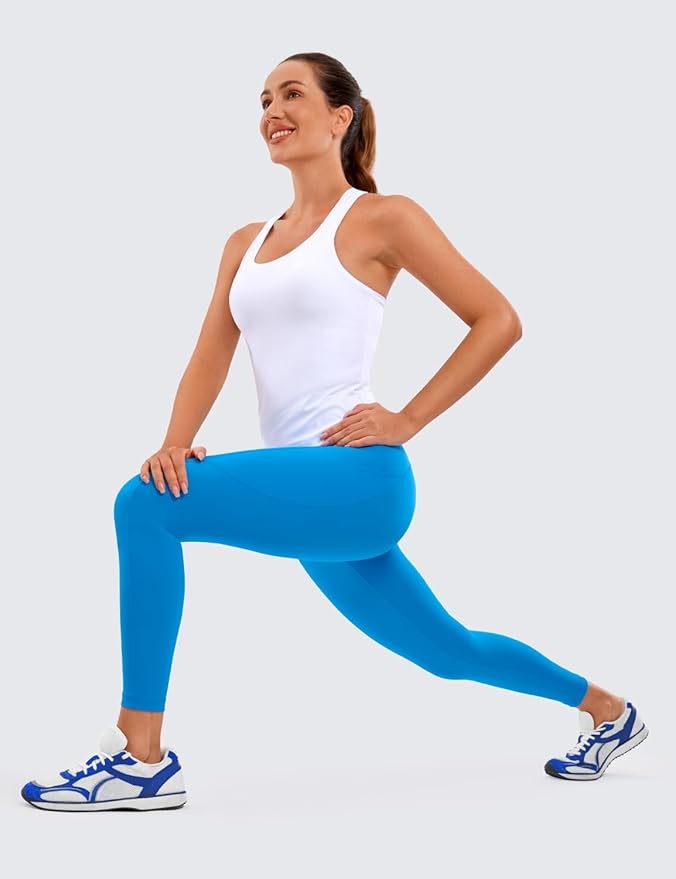 CRZ YOGA Naked Feeling Workout Leggings Pockets 25'' - High Waisted Womens Yoga Pants Running Tights