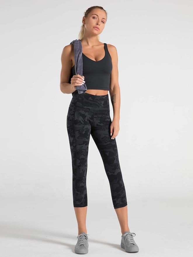 Dragon Fit High Waist Yoga Leggings with 3 Pockets,Tummy Control Workout Running 4 Way Stretch Yoga Pants