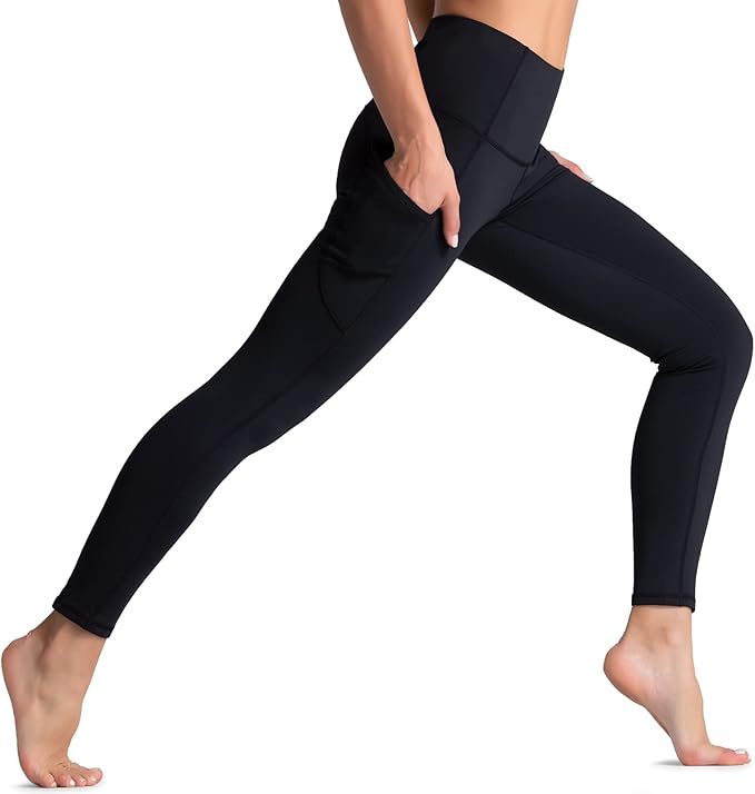 Dragon Fit High Waist Yoga Leggings with 3 Pockets,Tummy Control Workout Running 4 Way Stretch Yoga Pants