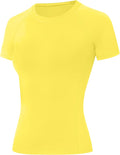Runhit Compression Shirt Women Short Sleeve Workout Tops Athletic Gym Moisture Wicking T-Shirt Running Yoga Base Layer