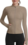 VUTRU Womens Workout Yoga Jacket Lightweight Zip Up Athletic Jacket Lightweight Cropped Jacekt with Pockets