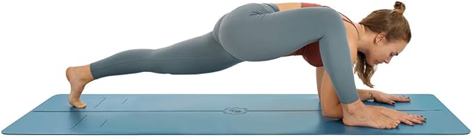 Liforme Evolve Yoga Mat – Free Yoga Bag Included - Patented Alignment System, Warrior-like Grip, Non-slip, Eco-friendly, Sweat-Resistant, Long, Wide, 4.2mm thick mat for comfort