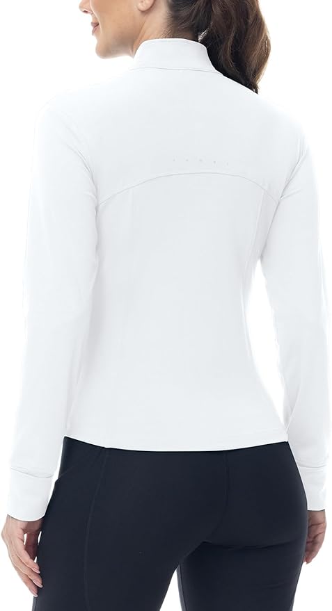 BGOWATU Women's Workout Athletic Jacket Full Zip Running Jackets Gym Yoga Track Tops with Pockets Thumb Hole
