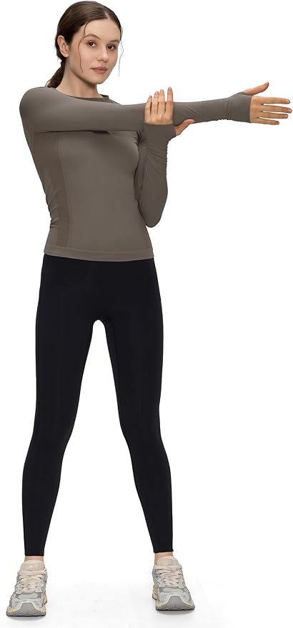 Long Sleeve Workout Tops for Women, Compression Shirt, Sports Running Shirt Breathable Athletic Top Slim Fit