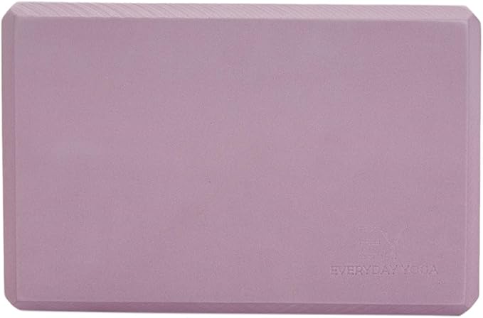 Everyday Yoga Premium Foam Block - Non-Slip High-Density Yoga Block for Balance, Stability & Stretching, EVA Foam Support, Multi Colors (Single Block)
