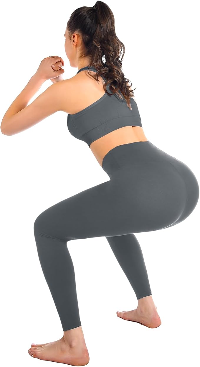 Leafigure High Waisted Leggings for Women- Soft No See-Through Yoga Pants for Gym Workout Running