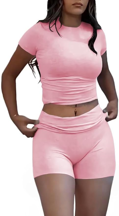 Nimsruc Two Piece Lounge Sets For Women short sets