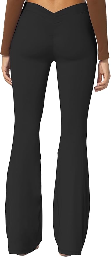 Sunzel Flare Leggings, Crossover Yoga Pants with Tummy Control, High-Waisted and Wide Leg