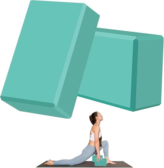 9"x6"x3" Yoga Blocks, Soft Non-Slip Surface Premium Foam Blocks, Supportive, Lightweight, Odor Resistant, Yoga Accessories for Pilates Meditation General Fitness Stretching Toning
