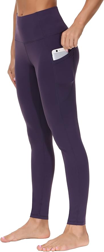 THE GYM PEOPLE Thick High Waist Yoga Pants with Pockets, Tummy Control Workout Running Yoga Leggings for Women