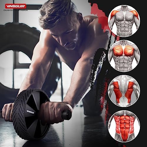 Vinsguir Ab Roller Wheel - Ab Workout Equipment for Abdominal & Core Strength Training, Home Gym Fitness Equipment for Men Women