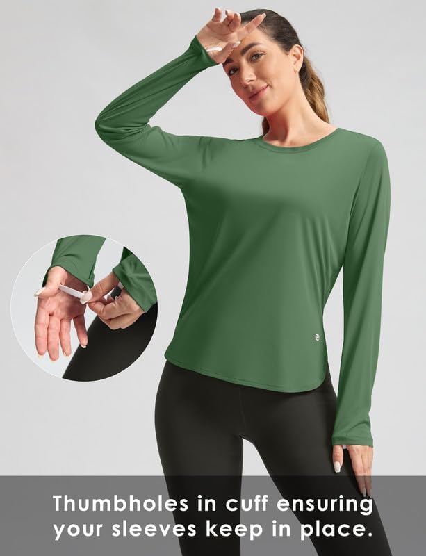 Women's Sun Shirts UPF 50+ Long Sleeve UV Protection Shirt Lightweight Quick Dry Workout Hiking Tops for Women