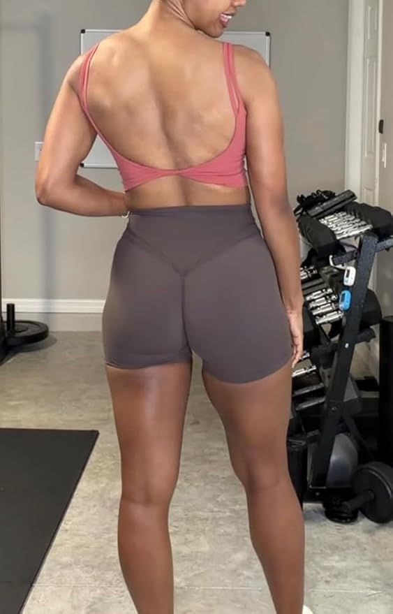 Aoxjox Women's Workout Sports Bras Fitness Yoga Crop Tank Metamorph Twist Back Cami