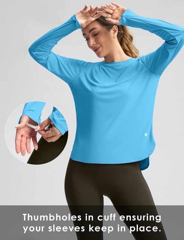 Women's Sun Shirts UPF 50+ Long Sleeve UV Protection Shirt Lightweight Quick Dry Workout Hiking Tops for Women