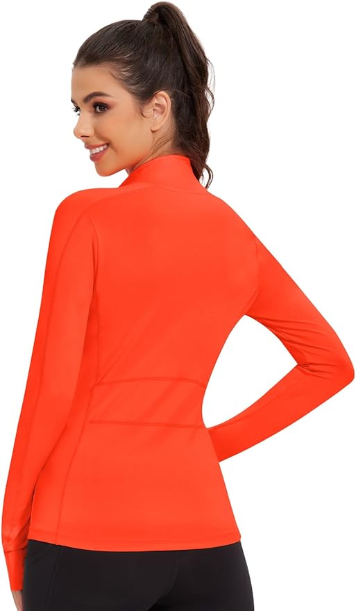 VUTRU Women's Workout Yoga Jacket Full Zip Running Athletic Track Jacket