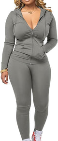 Mrskoala Two Piece Outfits for Women Jogger Sets Workout Sweat Suits Tracksuit Pants Set
