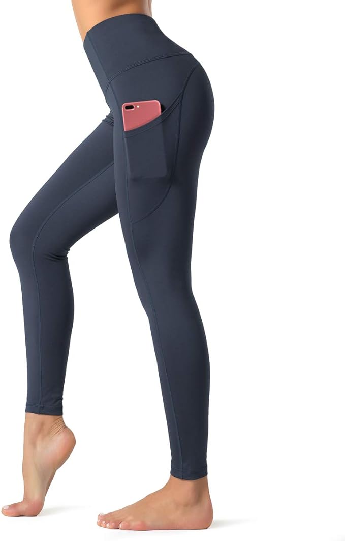 Dragon Fit High Waist Yoga Leggings with 3 Pockets,Tummy Control Workout Running 4 Way Stretch Yoga Pants