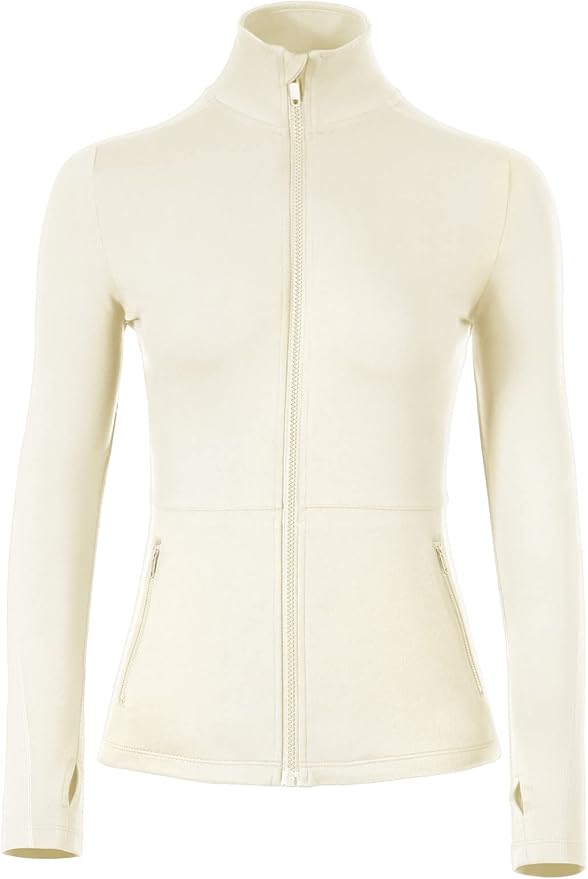 VUTRU Women's Workout Yoga Jacket Full Zip Running Athletic Track Jacket