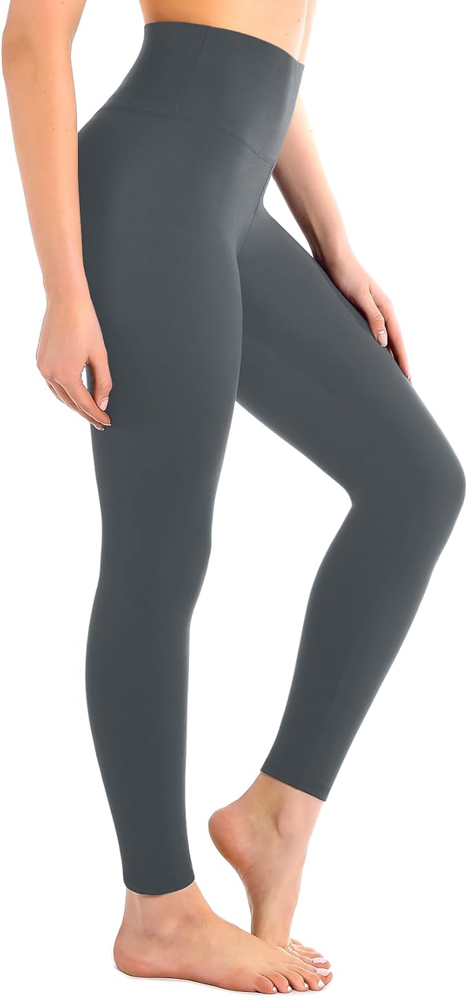 Leafigure High Waisted Leggings for Women- Soft No See-Through Yoga Pants for Gym Workout Running