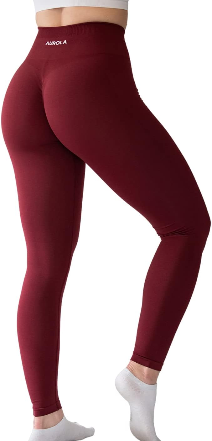 AUROLA Workout Leggings for Women Seamless Scrunch Tights Tummy Control Gym Fitness Girl Sport Active Yoga Pants