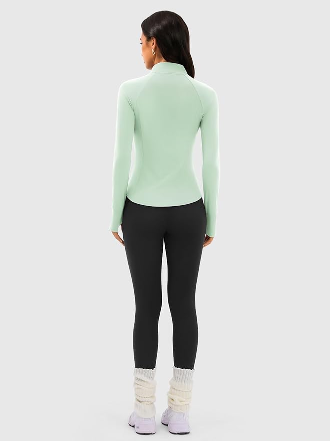 Cropped Workout Jackets for Women Running,Lightweight Yoga Tops Athletic Jacket Slim Fitted,Full Zip Up with Pockets