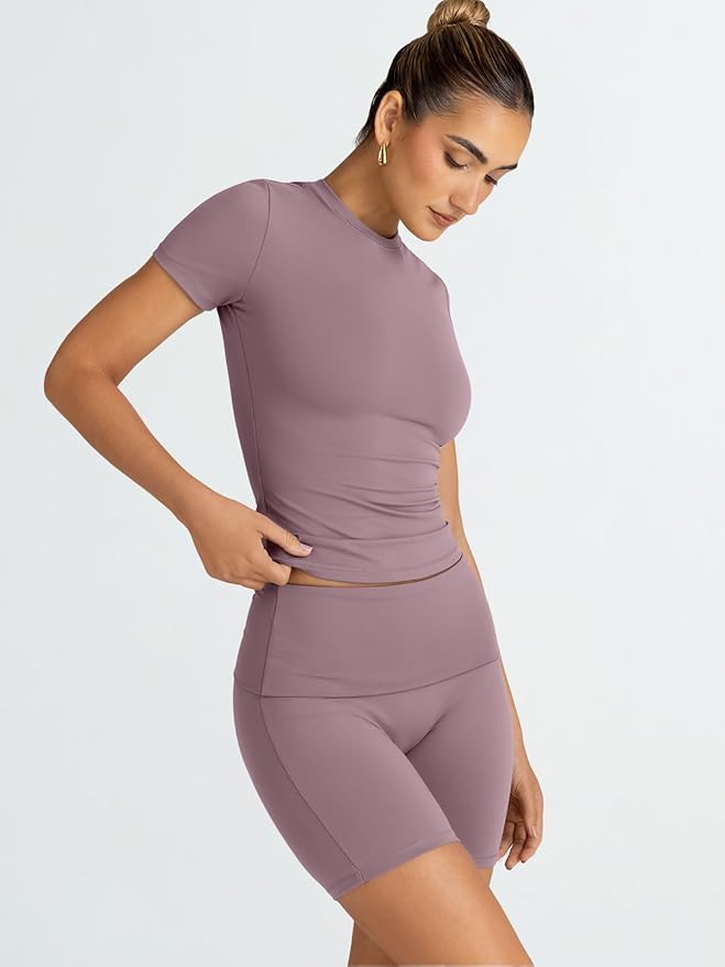 Trendy Queen 2 Piece Summer Cute Workout Sets Gym Short Set Pilates Yoga Outfits Going Out Spring Athletic Comfy Active Wear