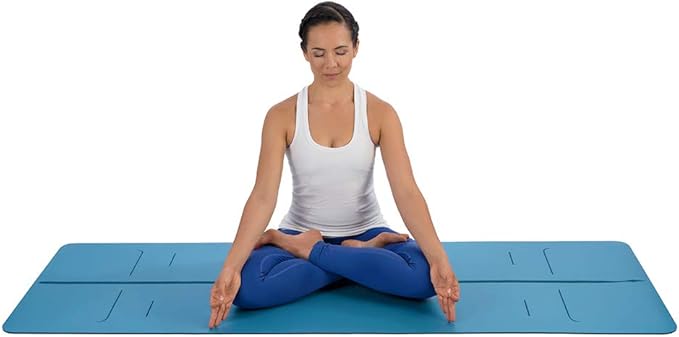 Liforme Evolve Yoga Mat – Free Yoga Bag Included - Patented Alignment System, Warrior-like Grip, Non-slip, Eco-friendly, Sweat-Resistant, Long, Wide, 4.2mm thick mat for comfort
