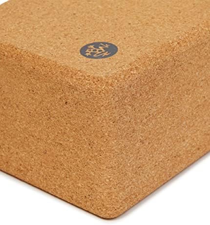 Manduka Yoga Block - Fine-Grain Cork Block, Yoga Equipment, Home Gym Accessory, Pilates Tool, Lightweight for Travel, Extra Firm Workout Accessory with Comfortable Edges