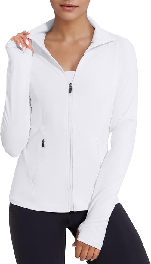 VUTRU Women's Workout Jackets Full Zip Athletic Tops Lightweight Gym Yoga Running Jacket with Pockets