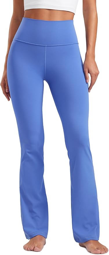 CRZ YOGA Butterluxe Flare Leggings 29"/30.5"/32"/33.5" - High Waist Bootcut Wide Leg Lounge Womens Yoga Pants with Pocket