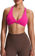 Aoxjox Women's Workout Sports Bras Fitness Satara Low Impact Bra Yoga Crop Tank