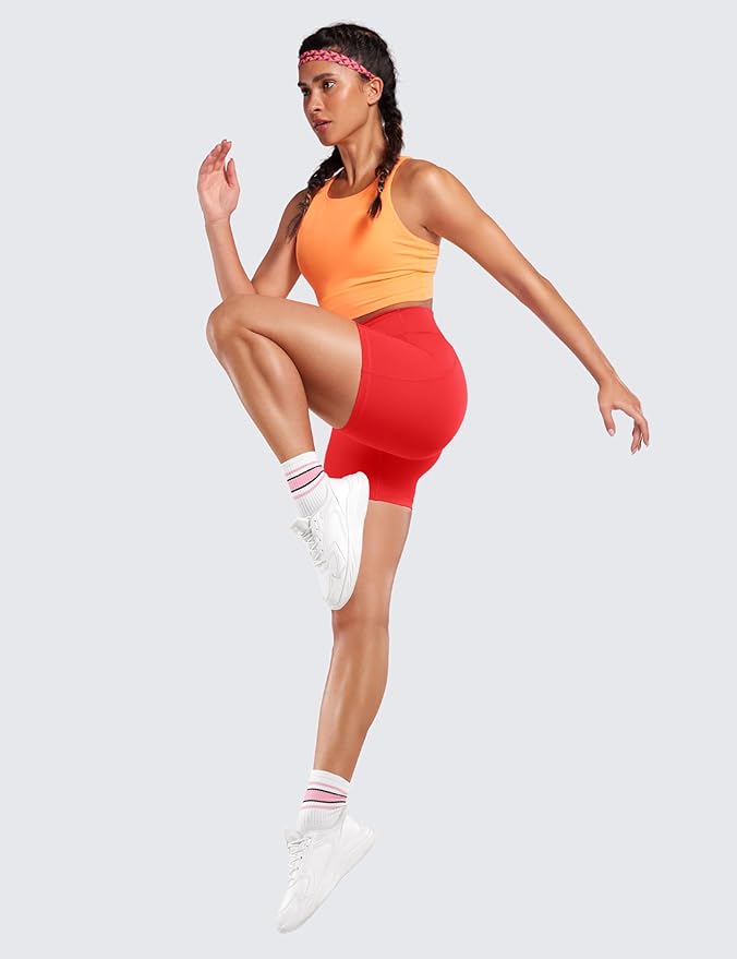 CRZ YOGA Women's Hugged Feeling Compression Leggings - Thick High Waisted Workout Leggings 25"