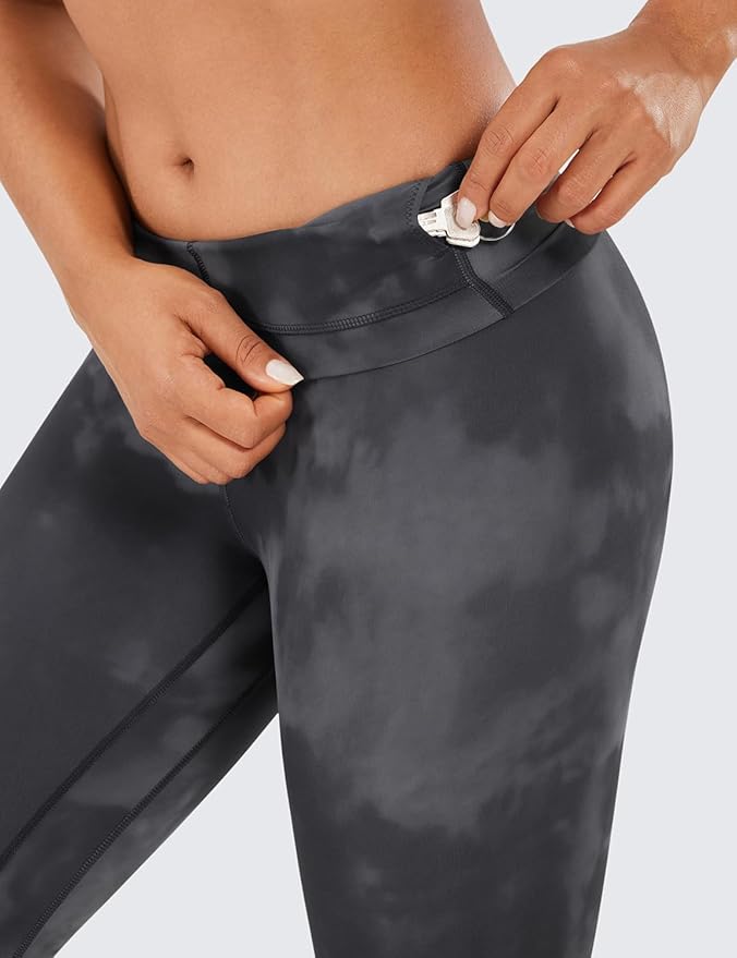 CRZ YOGA Naked Feeling Workout Leggings 25'' - High Waist Yoga Training Tight Womens Pants